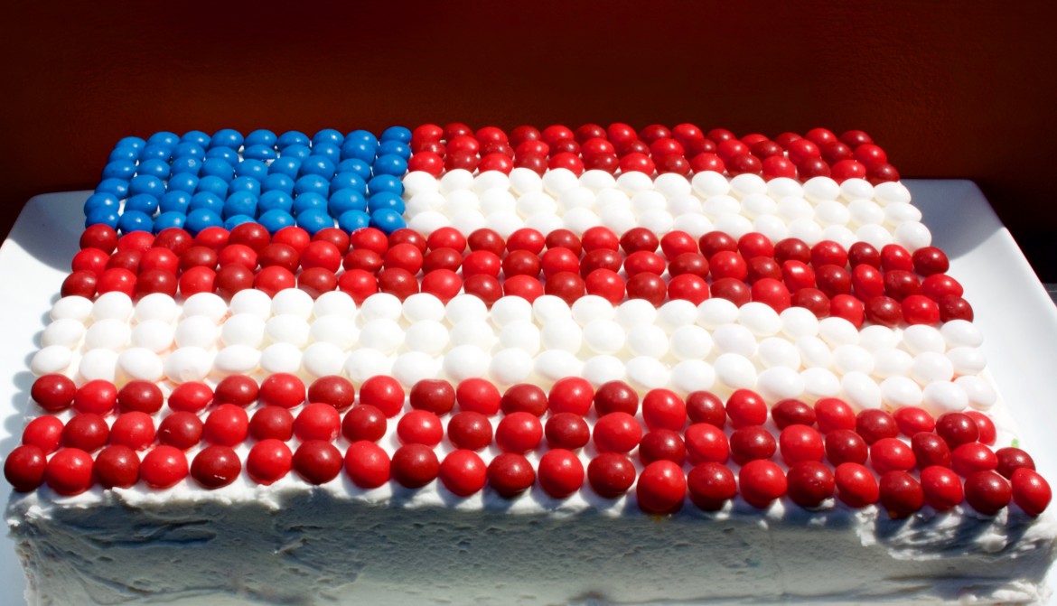 4th of July BAM Skittle Cake