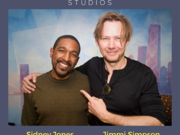 Actor Jimmi Simpson records at BAM!