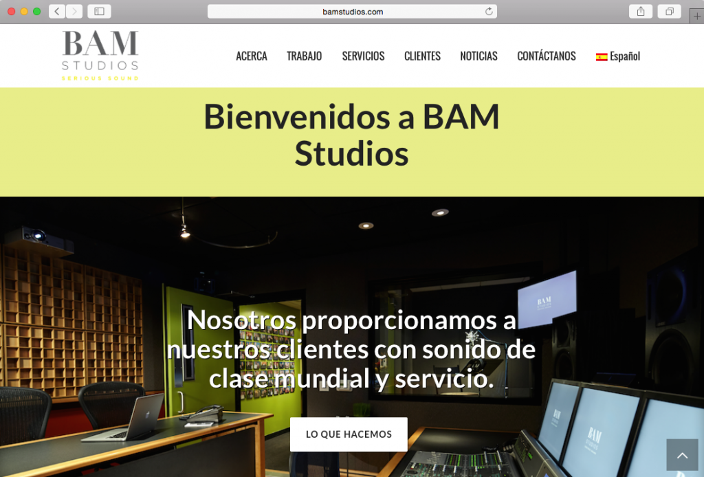 Spanish homepage